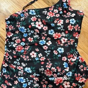 Floral One-Shoulder Swimsuit